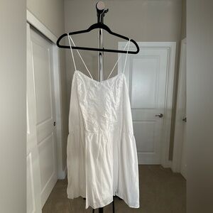 Women’s GAP White Spaghetti Strap Lined Sundress Size XL